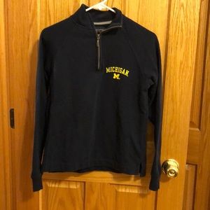 Comfy lightweight Michigan quarter zip